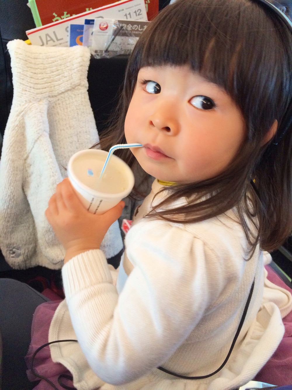 「飛行機」｜「no brandのアイテム（その他ベビー用品、ピンク系）」を使った、Baciochioniさん（キッズ・90cm）の春コーディネートの1枚目の写真