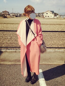 「H&M DIVIDED（エイチアンドエム　ディヴァイデッド）のアイテム（その他アウター）」を使った、にかさん（レディース・160cm）の冬コーディネート