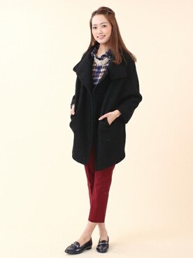 「BEAMS LIGHTS」｜「アイテム（その他アウター）」を使った、lippuさん（レディース・166cm）の秋コーディネート