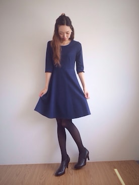 「BEAMS LIGHTS」｜「アイテム（ブーティ）」を使った、lippuさん（レディース・166cm）の秋コーディネート