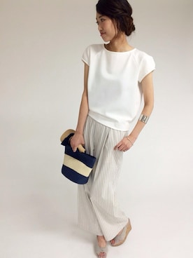 「アイテム（ブレスレット）」を使った、lippuさん（レディース・166cm）の春コーディネート