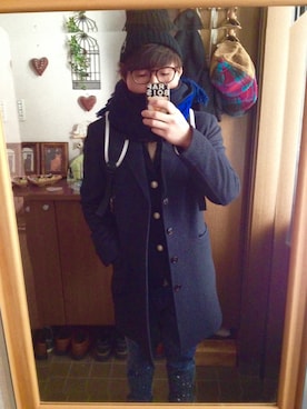 「あけおめ」｜「アイテム（その他アウター）」を使った、ryuhei_chanさん（メンズ・166cm）の冬コーディネート