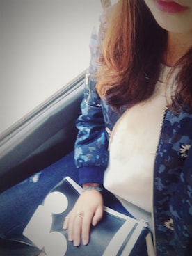 「MIXXO（ミッソ）のアイテム（ブルゾン）」を使った、LaylaShinさん（レディース・153cm）の秋コーディネート