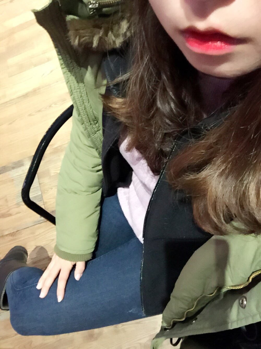 「daily look」｜「ZARA BASICのアイテム（モッズコート、その他）」を使った、LaylaShinさん（レディース・153cm）の秋コーディネートの1枚目の写真