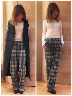 「アイテム（アンサンブル、ホワイト系）」を使った、SAYOさん（レディース・158cm）の冬コーディネート