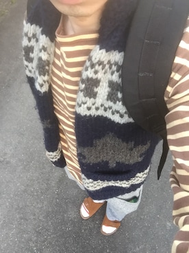 「SAINT JAMES（セントジェームス）のアイテム」を使った、Yuki Endoさん（メンズ・179cm）の秋コーディネート