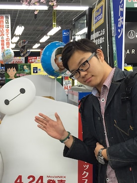 「ベイマックス」｜「アイテム（アクセサリー）」を使った、はるさん（メンズ・180cm）の秋コーディネート