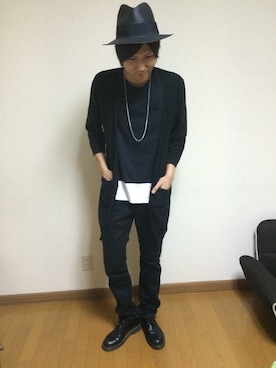 「BLUE WAY（ブルーウェイ）のアイテム（デニムパンツ）」を使った、Takahiro Matsudaさん（メンズ・180cm）の秋コーディネート