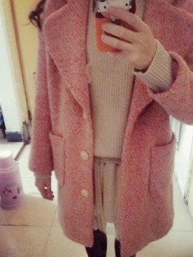 「dazzlin（ダズリン）の【moi】softy knit combi OP（ワンピース/ドレス、グレー系）」を使った、Sunny酱さん（レディース・163cm）の冬コーディネート