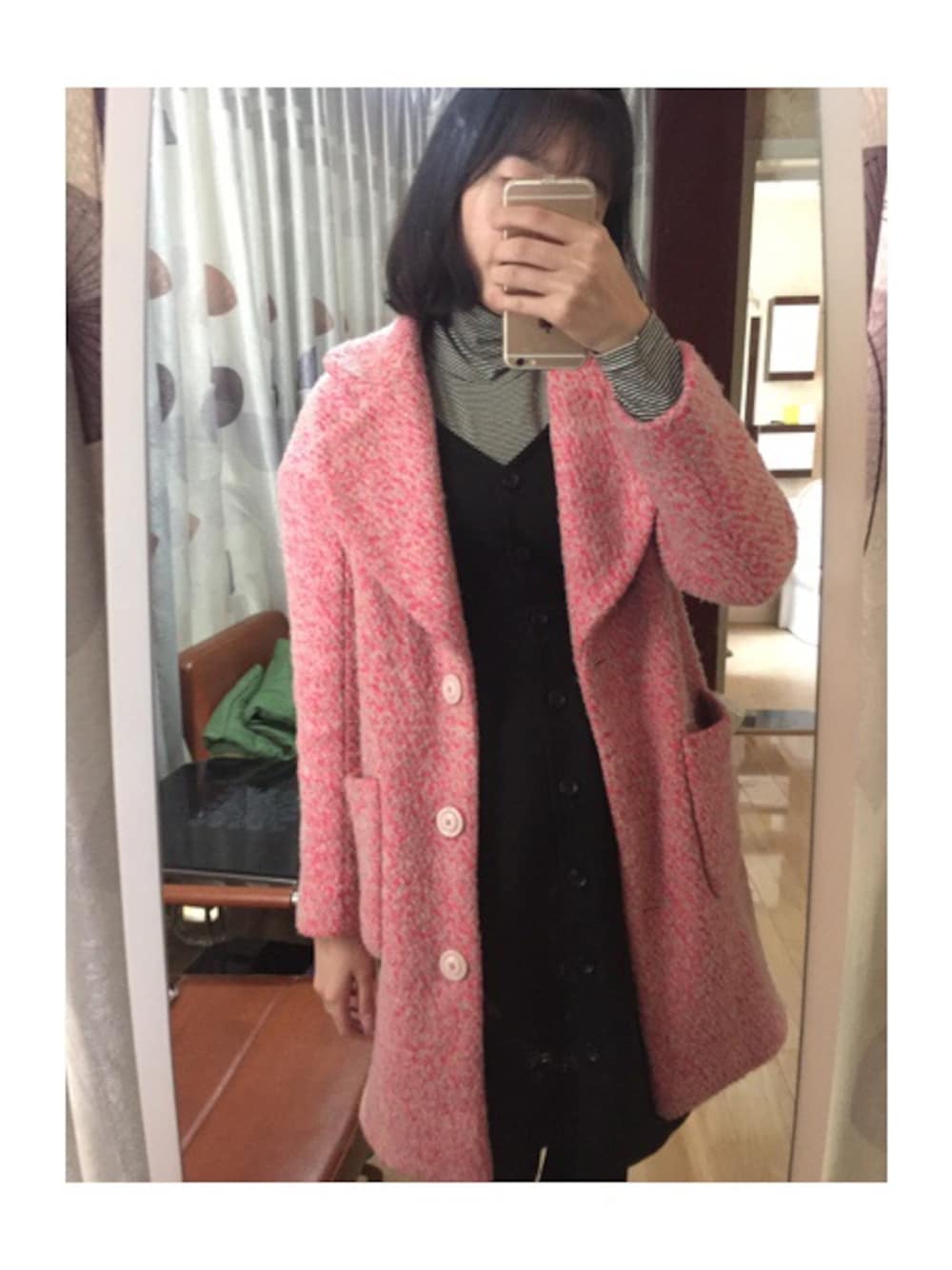 「Lily Brown」｜「lilybrownのアイテム（ダウンジャケット/コート、ピンク系）」を使った、Sunny酱さん（レディース・163cm）の冬コーディネートの1枚目の写真