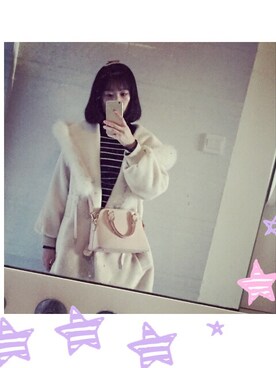 「snidel」｜「アイテム（ダウンジャケット/コート）」を使った、Sunny酱さん（レディース・163cm）の冬コーディネート