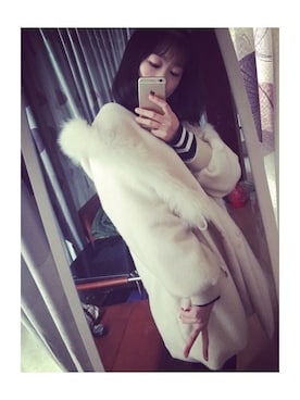 「snidel」｜「アイテム（ダウンジャケット/コート）」を使った、Sunny酱さん（レディース・163cm）の冬コーディネート