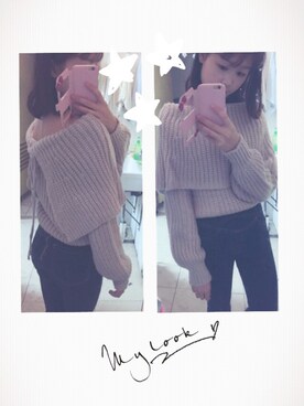 「SNIDEL（スナイデル）のアイテム（その他トップス、ブルー系）」を使った、Sunny酱さん（レディース・163cm）の春コーディネート