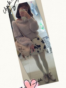 「SNIDEL（スナイデル）のバックレースアップトップス（ニット/セーター、ブルー系）」を使った、Sunny酱さん（レディース・163cm）の春コーディネート