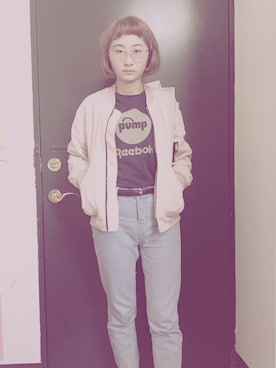 「planet（planet）のアイテム（ナイロンジャケット）」を使った、vivihsieh さん（レディース・168cm）の秋コーディネート