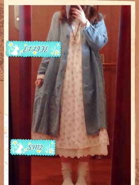 「ELLIFE（エリフェ）のアイテム（その他アウター）」を使った、ぽちこさん（レディース・150cm）の春コーディネート