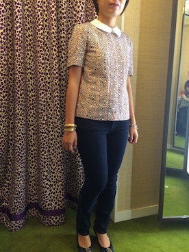 「TORY BURCH（トリーバーチ）のアイテム（トップス）」を使った、shiqingさん（レディース・162cm）の冬コーディネート