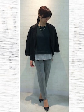 「パンプス 黒」｜22 OCTOBRE Staffさん（レディース・165cm）の秋コーディネート