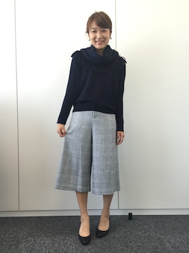 「スヌード」｜22 OCTOBRE Staffさん（レディース・160cm）の秋コーディネート