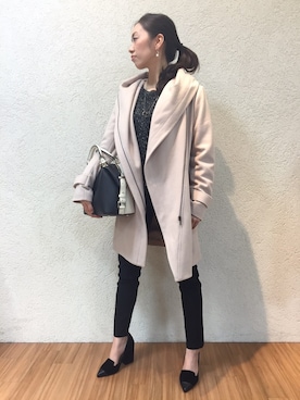 「22OCTOBRE」｜「アイテム（その他アウター）」を使った、22 OCTOBRE Staffさん（レディース・160cm）の秋コーディネート