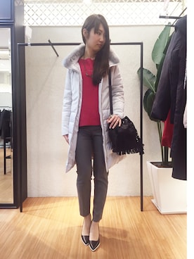 22 OCTOBRE Staffさん（レディース・160cm）の冬コーディネート