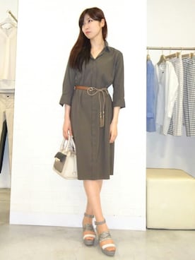 「22 OCTOBRE（ヴァンドゥ－オクトーブル）のアイテム」を使った、22 OCTOBRE Staffさん（レディース・165cm）の春コーディネート