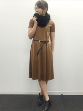 「アイテム（ストール/ショール）」を使った、22 OCTOBRE Staffさん（レディース・162cm）の夏コーディネート