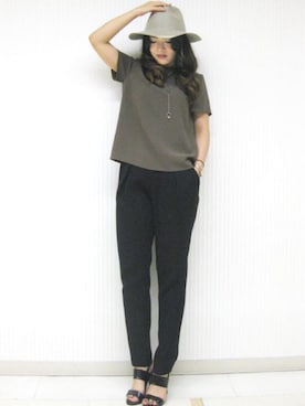 「22 OCTOBRE（ヴァンドゥ－オクトーブル）のアイテム」を使った、22 OCTOBRE Staffさん（レディース・159cm）の夏コーディネート