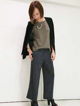 「ガウチョパンツ」｜22 OCTOBRE Staffさん（レディース・163cm）の夏コーディネート