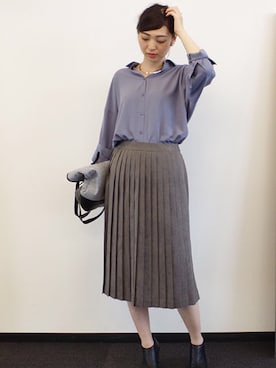 「22 OCTOBRE（ヴァンドゥ－オクトーブル）のアイテム」を使った、22 OCTOBRE Staffさん（レディース・158cm）の秋コーディネート