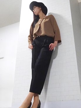 22 OCTOBRE Staffさん（レディース・167cm）の秋コーディネート