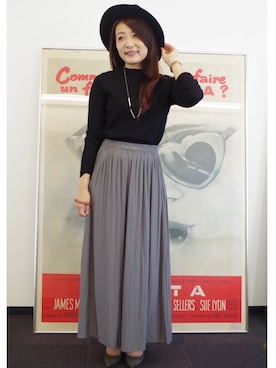 「22 OCTOBRE（ヴァンドゥ－オクトーブル）のカラーストーンネックレス（ネックレス）」を使った、22 OCTOBRE Staffさん（レディース・162cm）の秋コーディネート