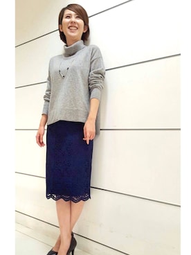 「カシミヤ」｜22 OCTOBRE Staffさん（レディース・160cm）の秋コーディネート