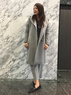 「22OCTOBRE」｜「アイテム（その他アウター）」を使った、22 OCTOBRE Staffさん（レディース・162cm）の秋コーディネート