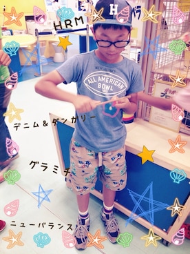 「schott（ショット）のアイテム」を使った、(R)ℹ︎ｅ☺︎さん（キッズ・138cm）の夏コーディネート