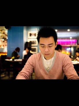 「HUGO BOSS（ヒューゴボス）のアイテム（ニット/セーター）」を使った、Kyleさん（メンズ・166cm）の夏コーディネート