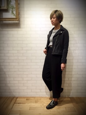 「uncut bound」｜「アイテム（ジャケット/アウター）」を使った、ashizakiさん（レディース・154cm）の秋コーディネート