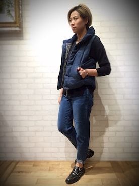 「uncut bound」｜「アイテム（ジャケット/アウター）」を使った、ashizakiさん（レディース・154cm）の秋コーディネート