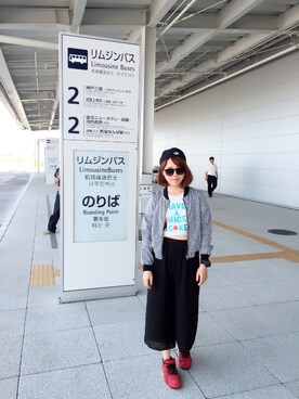 「G-SHOCK」｜Cindyさん（レディース・161cm）の秋コーディネート