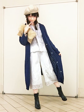 「NANO universe（ナノユニバース）のアイテム（セットアップ）」を使った、もずくちゃんさん（レディース・160cm）の秋コーディネート