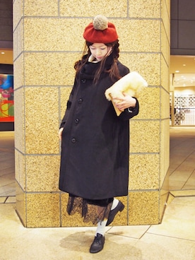 「心霊写真」｜もずくちゃんさん（レディース・160cm）の冬コーディネート