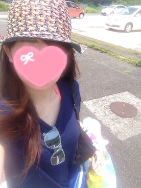 「CHEER（チアー）のアイテム（帽子）」を使った、wonさん（レディース・158cm）の夏コーディネート