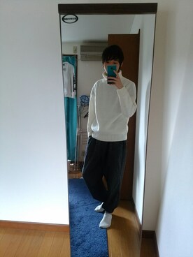 「WOmB（ウーム）のアイテム（パンツ）」を使った、Satoruさん（メンズ・174cm）の冬コーディネート