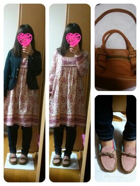 「AMIMOC（アミモック）のアイテム（モカシン/デッキシューズ）」を使った、＊-hii-＊さん（レディース・159cm）の春コーディネート