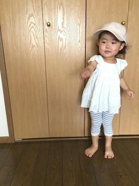 「生後3ヶ月」｜「アイテム（その他）」を使った、fujiさん（キッズ・90cm）の夏コーディネート