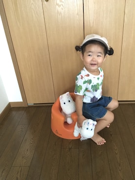 「生後3ヶ月」｜「アイテム（その他）」を使った、fujiさん（キッズ・90cm）の夏コーディネート