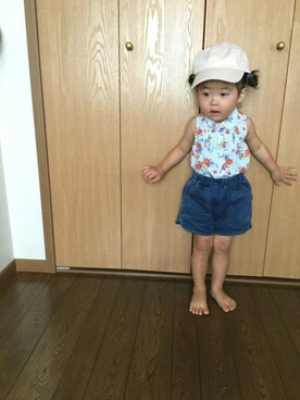 「生後3ヶ月」｜「アイテム（その他）」を使った、fujiさん（キッズ・90cm）の夏コーディネート