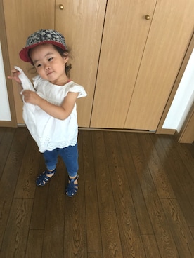 「生後4ヶ月」｜「アイテム（その他）」を使った、fujiさん（キッズ・100cm）の夏コーディネート