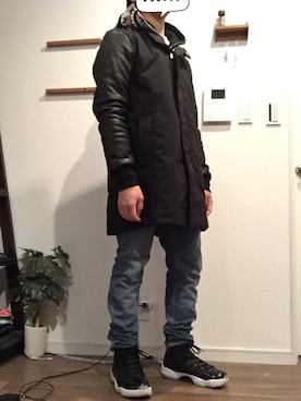 「WON HUNDRED（ウォンハンドレッド）のアイテム」を使った、チキンぴーなっつさん（メンズ・171cm）の冬コーディネート