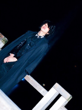 「Y's（ワイズ）のアイテム（その他アウター）」を使った、池田 飛鳥さん（メンズ・178cm）の冬コーディネート